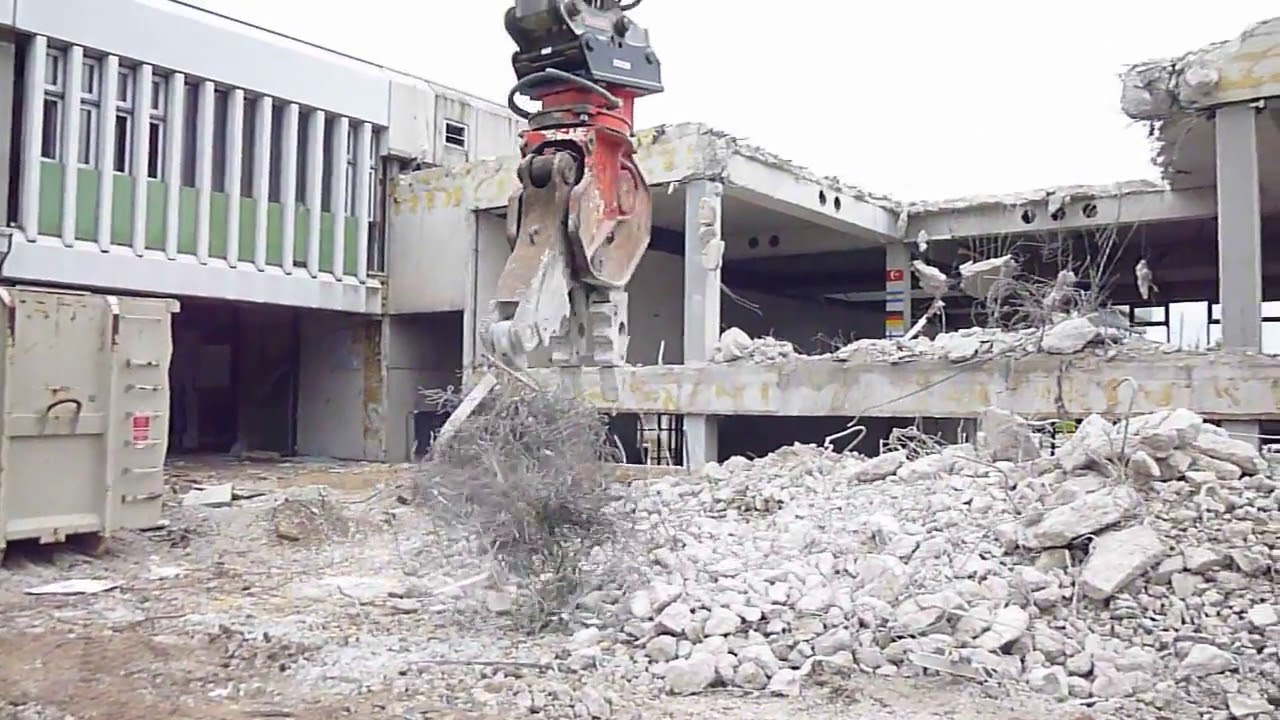 PHÁ DỠ BÊ TÔNG BẰNG KÌM KẸP BÊ TÔNG